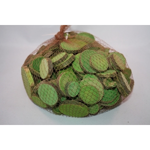 WOOD SLICES BIRCH GREEN 500G