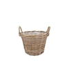 Rattan Kuboo Planter With Handle Round 20x16cm
