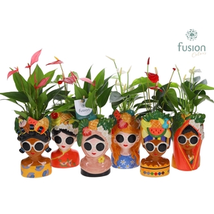 Keramiek Wereldvrouwen met Anthurium