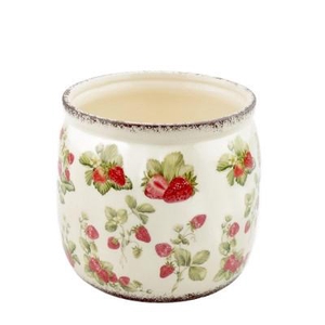 Keramiek Exclusief Strawberry pot d18.5*16cm