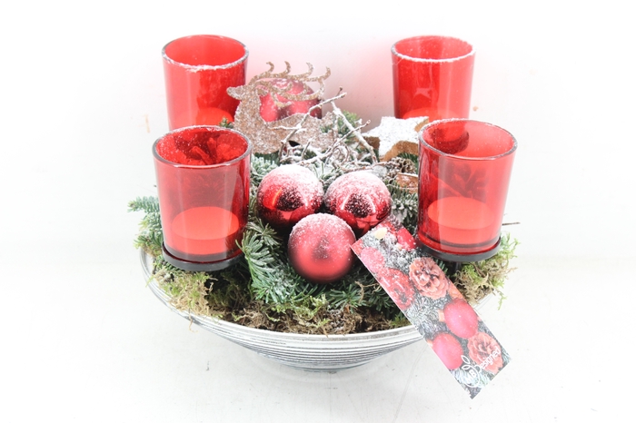 <h4>arr5 Kerst MB - Glas schaal 4licht std rood</h4>