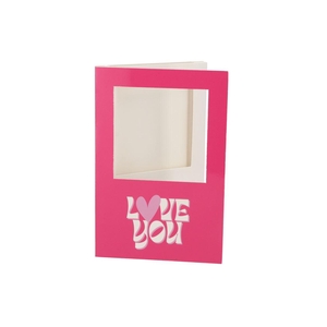 Gift Tile Card Love You Fuchsia 21x14x1cm