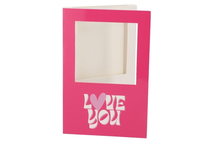 <h4>Gift Tile Card Love You Fuchsia 21x14x1cm</h4>