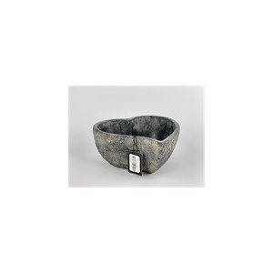 Cement heart black 21*21,5*h10