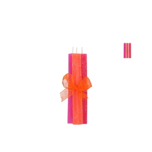 Candle Frosty Taper Fuchsia Mix 2x15cm