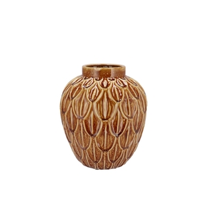 Inga Boa Brown Pot Active Glaze 23x23x25cm