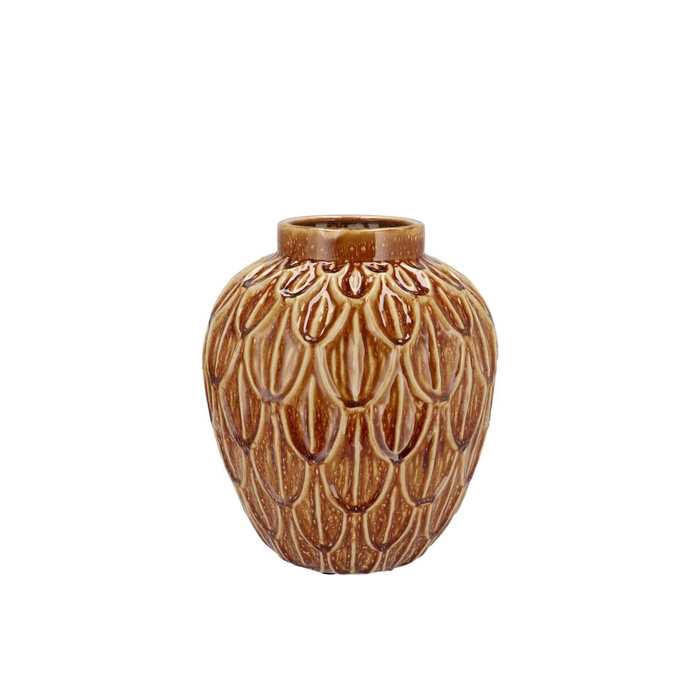 <h4>Inga Boa Brown Pot Active Glaze 23x23x25cm</h4>