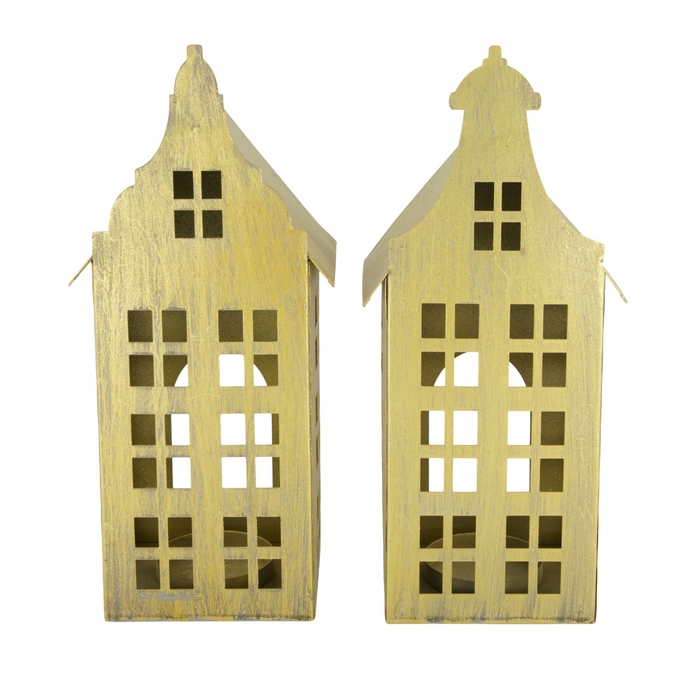 <h4>Theelichth. Huis metaal 12*9*28cm</h4>