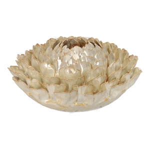 DF03-731110300 - Vase Lotus d19xh8.5 beige