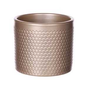DF03-883808147 - Pot Capri d13.5xh12.3 gold metallic