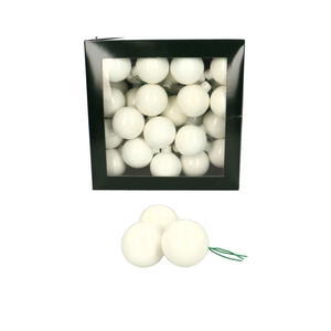 Kerstbal Bal/draad 40mm pearl x36