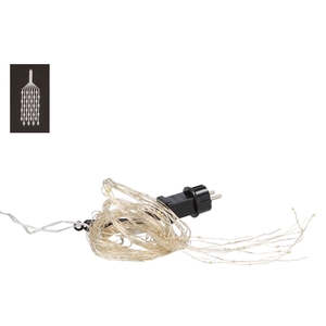 Led Light Chain Silver Wire 300led 10str Warm Whit Adapter N