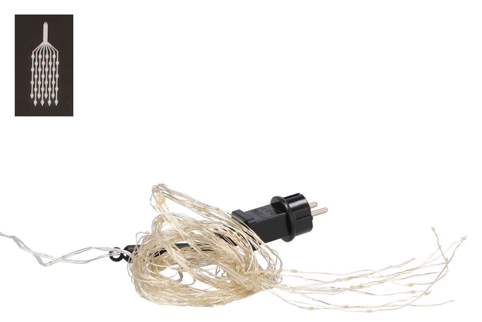 <h4>Led Light Chain Silver Wire 300led 10str Warm Whit Adapter N</h4>