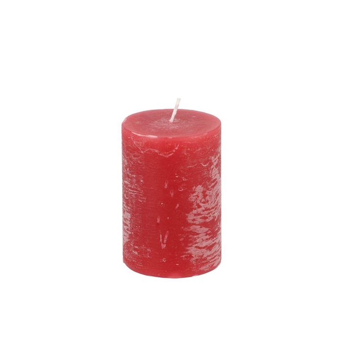 <h4>Candle Rustic Pillar Red 7x10cm</h4>