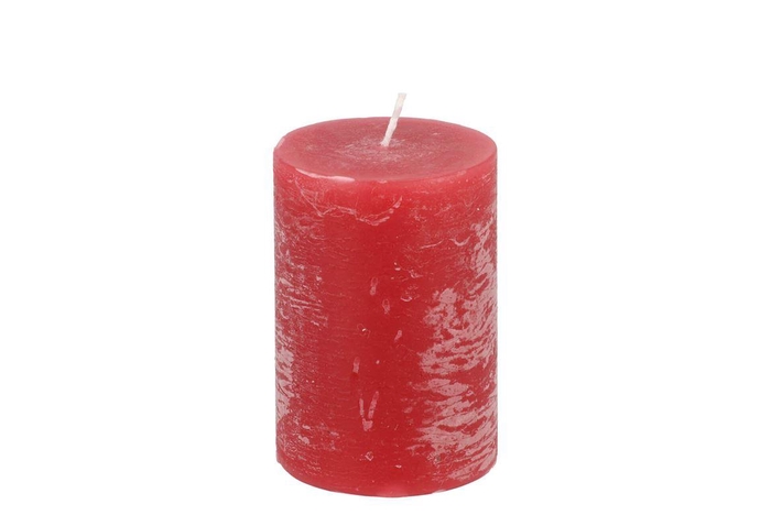 <h4>Candle Rustic Pillar Red 7x10cm</h4>