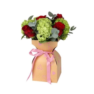 Vaas basic Love story kraft 11.5xH21cm roze