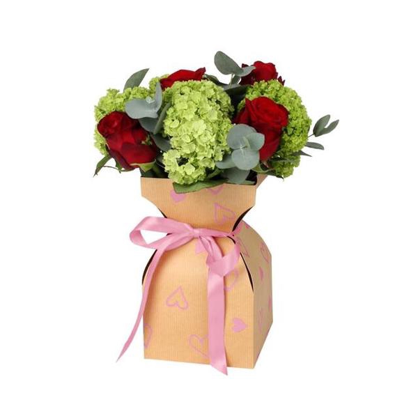 <h4>Vaas basic Love story kraft 11.5xH21cm roze</h4>