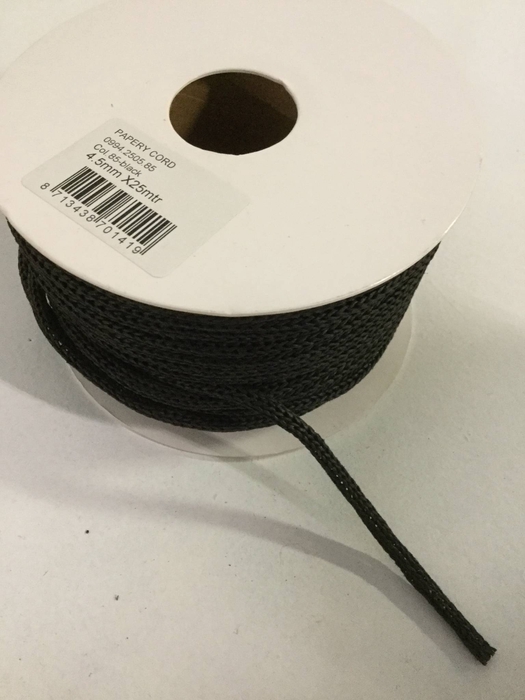 PAPERY CORD 25MX4,5MM Black