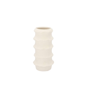 Junia White Structure Vase 13x13x20cm Nm