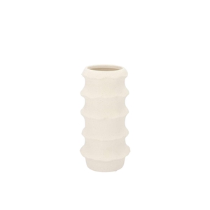 Junia White Structure Vase 13x13x20cm