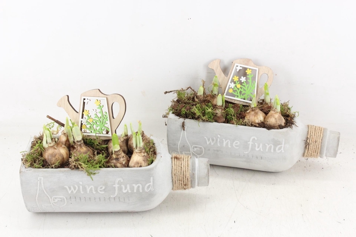 <h4>arr4 Narcis JS - Keramiek wijnfles</h4>