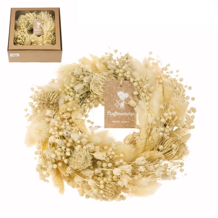 <h4>Wreath Blondi 30cm bleached white</h4>