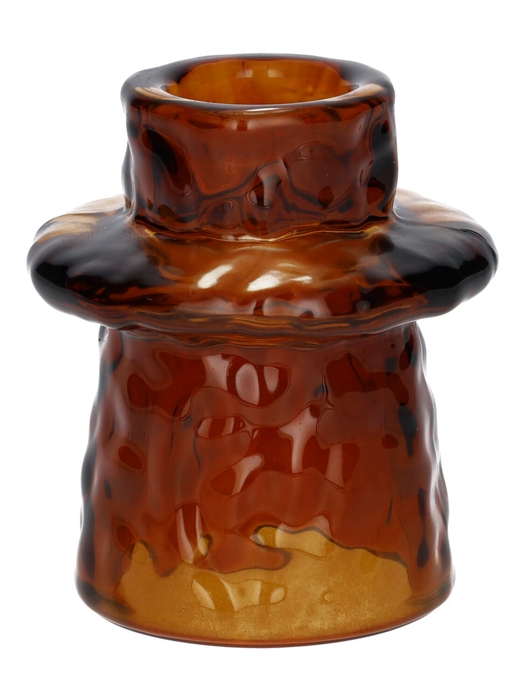 <h4>DF02-667101600 - Candle hldr Luxis3 d4.8/6xh6.8 brown</h4>