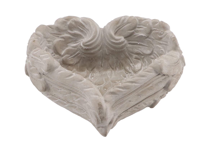 <h4>Concrete Saint Heart Wings Grey 19x8cm</h4>