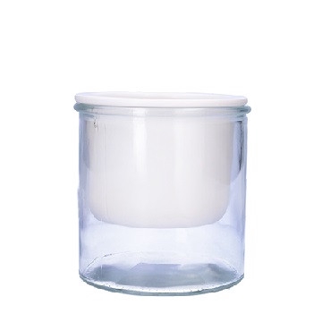 Glass malga pot+glass d14 5 15 5cm