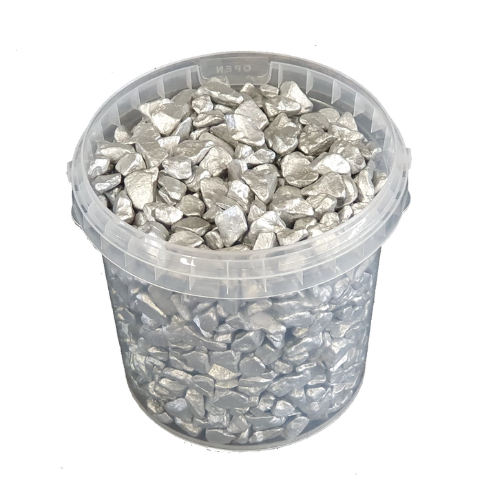 Rocks 1 ltr bucket Silver