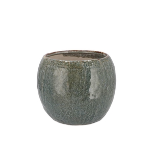 Iron Stone Blue Ball Pot 16x16x12cm Nm