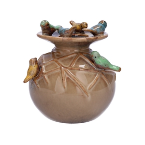 DF03-720571400 - Vase Pajaro d11.5/14.3xh13.7/16 mocca