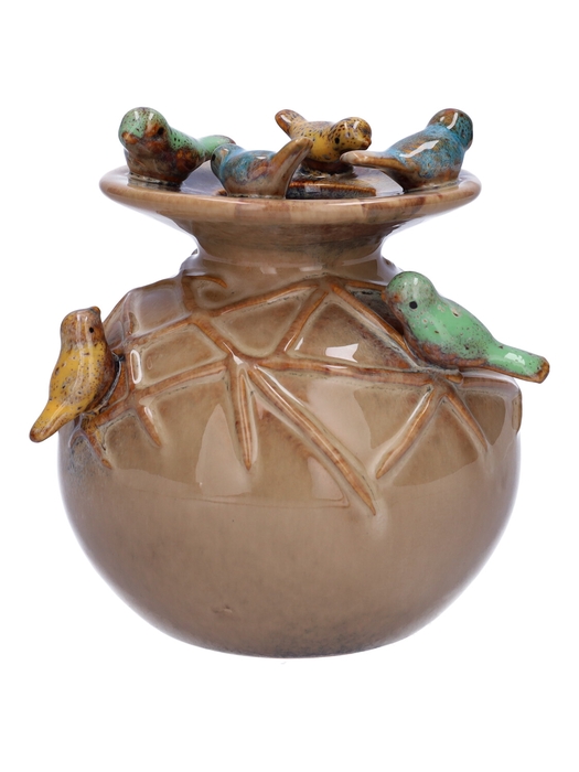 DF03-720571400 - Vase Pajaro d11.5/14.3xh13.7/16 mocca