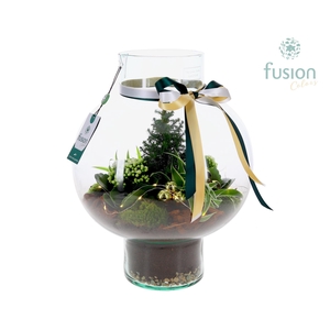 Green Bottle Laura Large met Kerst arrangement