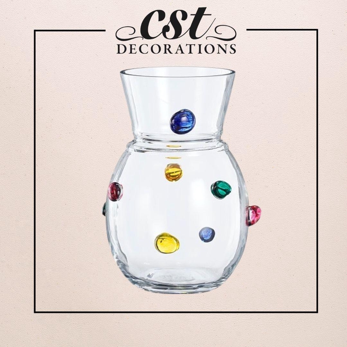 Glass vase Spots d23*28cm