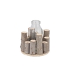 Nature Birch Branch Whitewash Glass Bottle 10x8cm