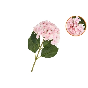 Silk Hydrangea Light Pink 23x64cm