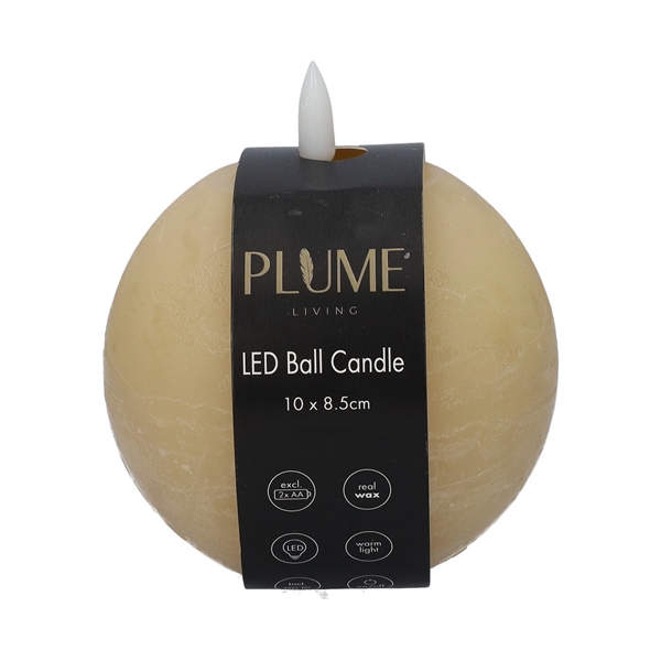 <h4>Ball LED candle Lumina1 RC d10xh8.5 beige</h4>