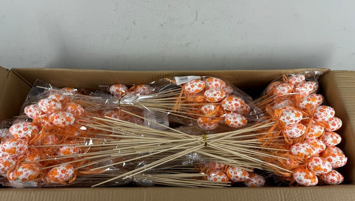 <h4>Stick Egg Fabric+Bow Orange</h4>