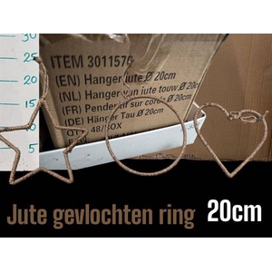 GEVLOCHTEN JUTE RINGEN#