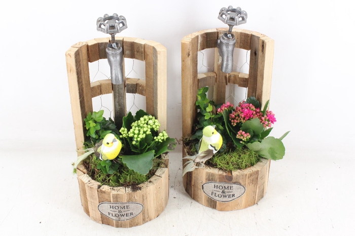 <h4>arr2 TD - Houten waterput - roze/wit</h4>