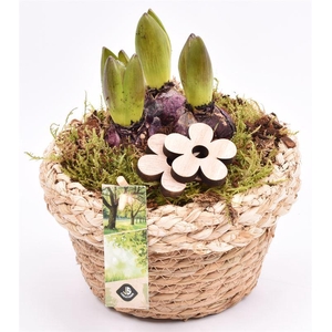 Jute mand met rand 18cm