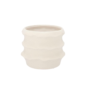 Junia White Structure Pot 15x15x12cm