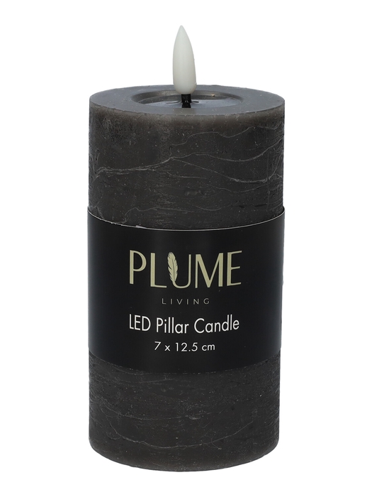 <h4>DF-730464000 - Pillar LED candle Lumina Touch d7xh12.5 rustic anthracite</h4>