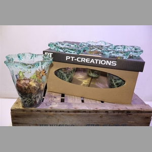 Arr Tete A Tete In Zware Glazen Vaas