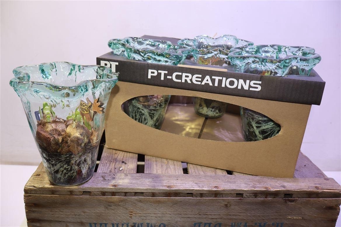 <h4>Arr Tete A Tete In Zware Glazen Vaas</h4>