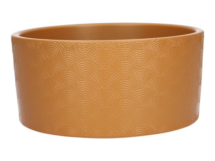 DF03-884724700 - Planter Napoli d18.5xh9 caramel matt