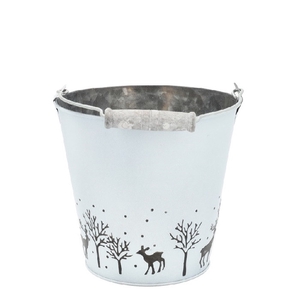 Christmas Zink Winter bucket d20*19cm