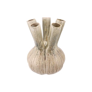 Aglio Straight Green Vase Active Glaze 26x26x35cm