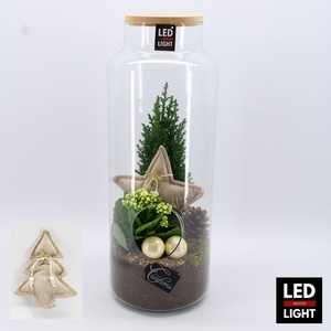 XMAS-24057LED Kerst creatie terrarium